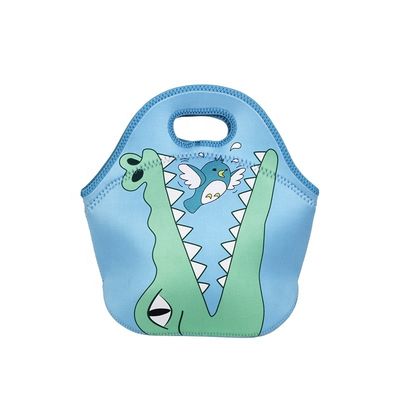 Waterproof Kids Sublimation Lunch Bag SBR Diving Fabrics Kids Picnic Bag Fashionable