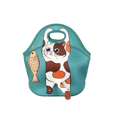 Waterproof Kids Sublimation Lunch Bag SBR Diving Fabrics Kids Picnic Bag Fashionable