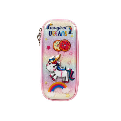 Superctue Waterproof 3d Pencil Case Custom Unicorn Hard Eva Kawaii Stationery Bag