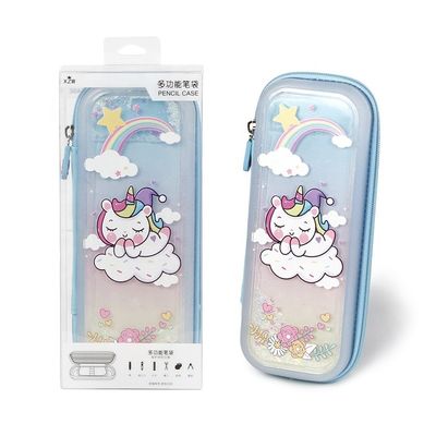 SuperCute EVA Translucent Custom Pen Case Cartoon Kawaii Pencil Case Bag For Kids