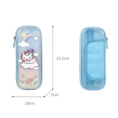 SuperCute EVA Translucent Custom Pen Case Cartoon Kawaii Pencil Case Bag For Kids