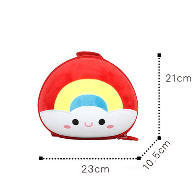 OEM Toddler Kids Bag 3d Cartoon Plush Children Kids Rainbow Backpack 259g
