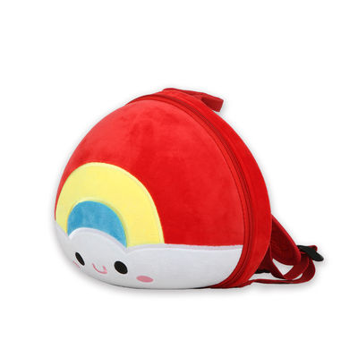 OEM Toddler Kids Bag 3d Cartoon Plush Children Kids Rainbow Backpack 259g