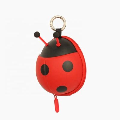 EVA Ladybug Coin Purse Keychain Personalised Money Pouch Zipper Multicolors