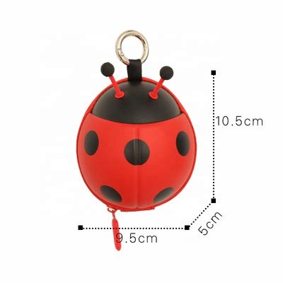 EVA Ladybug Coin Purse Keychain Personalised Money Pouch Zipper Multicolors
