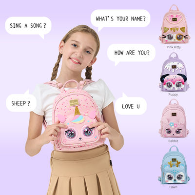 Supercute Custom Blinking Backpack Kids School Backpack Bag 6color Voice Control