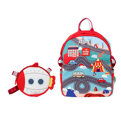 Supercute  2 In 1 Shoulder Bag Backpack Back To School Backpack Set For Girl Boys