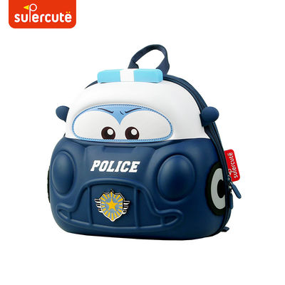 Supercute New Design 3D Flashing-light Police Car Kids Backpack School Satchels For Kids