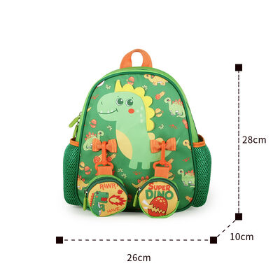 Custom Mini Dinosaur Book Bag Polyester Fiber Kindergarten School Bag Kids Backpack