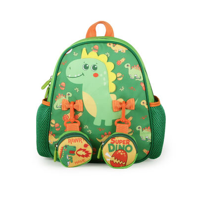 Custom Mini Dinosaur Book Bag Polyester Fiber Kindergarten School Bag Kids Backpack