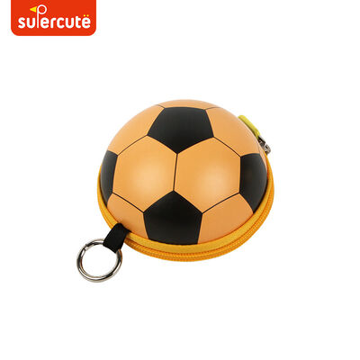 Custom Coin Purse Made Of Durable EVA And PU Materials Unique 3D Soccer Design