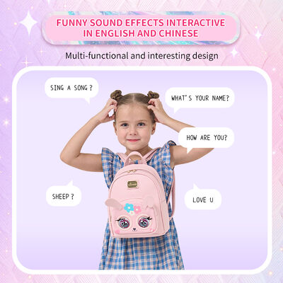 Supercute Custom Intelligent Voice Interaction Blinking Backpack Kids Schoolbag