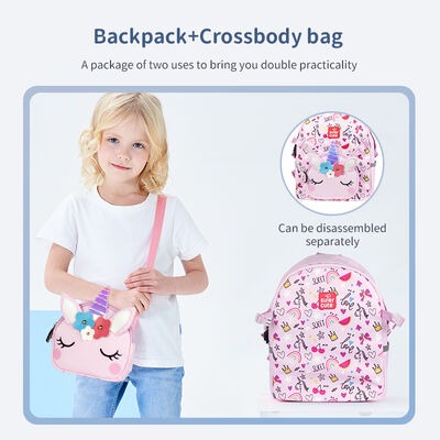 Supercute Custom Unicorn Shoulder Bag And Backpack School Bag Set Kids Backpack