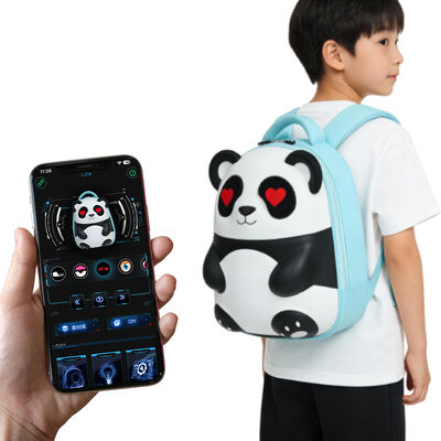 Supercute OEM/ODM 3D Cartoon LED Panda Kids Backpack School Travel Bags For Kids