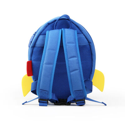 Supercute 3D Cartoon Backpack مخصص للأطفال حقيبة مدرسية على شكل صاروخ على ظهره
