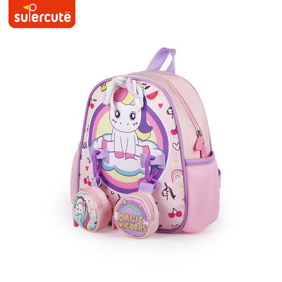 Supercute OEM/ODM 3 In 1 Small School Backpack Set Lunch Bag Pencil Bag For Kids