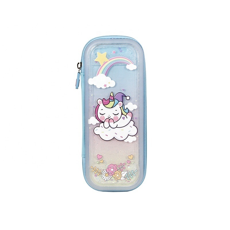 SuperCute EVA Translucent Custom Pen Case Cartoon Kawaii Pencil Case Bag For Kids