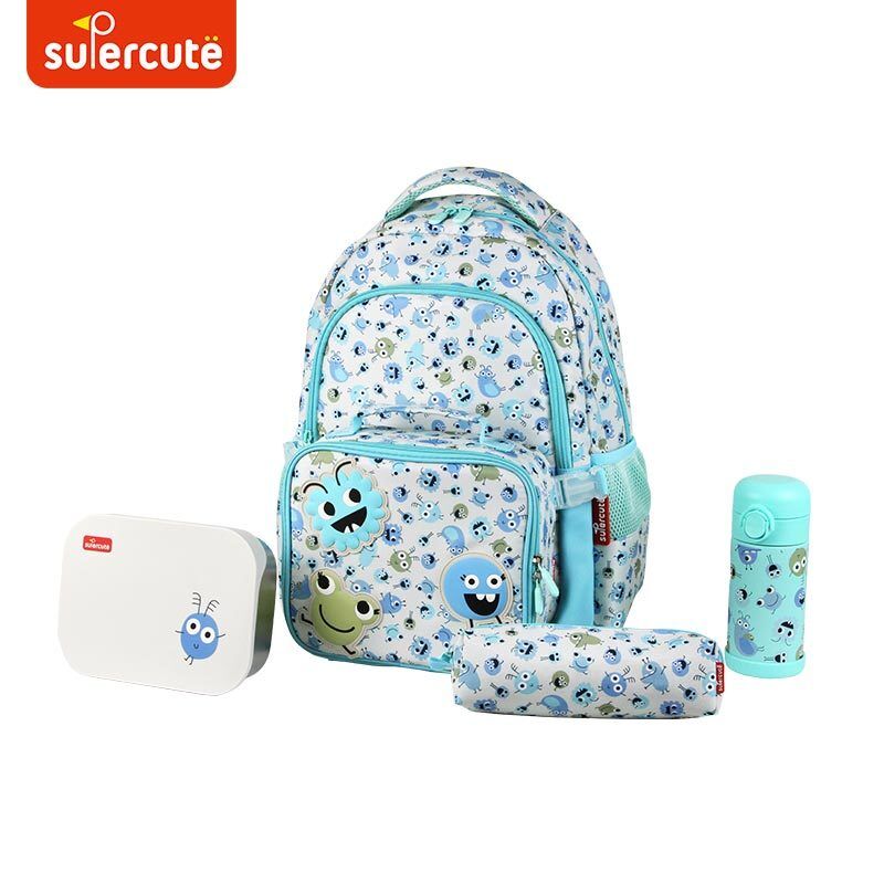 OEM ODM Children 5 In 1 Children School Bags Set Lunch Bag Water Glass For Kids