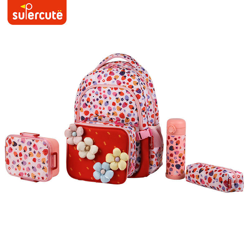 Custom 5 In 1 Kids Backpack Set With Lunch Bag Water Bottle For Boys And Girls