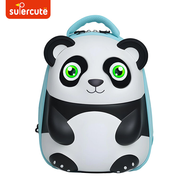 Supercute OEM/ODM 3D Cartoon LED Panda Kids Backpack School Travel Bags For Kids