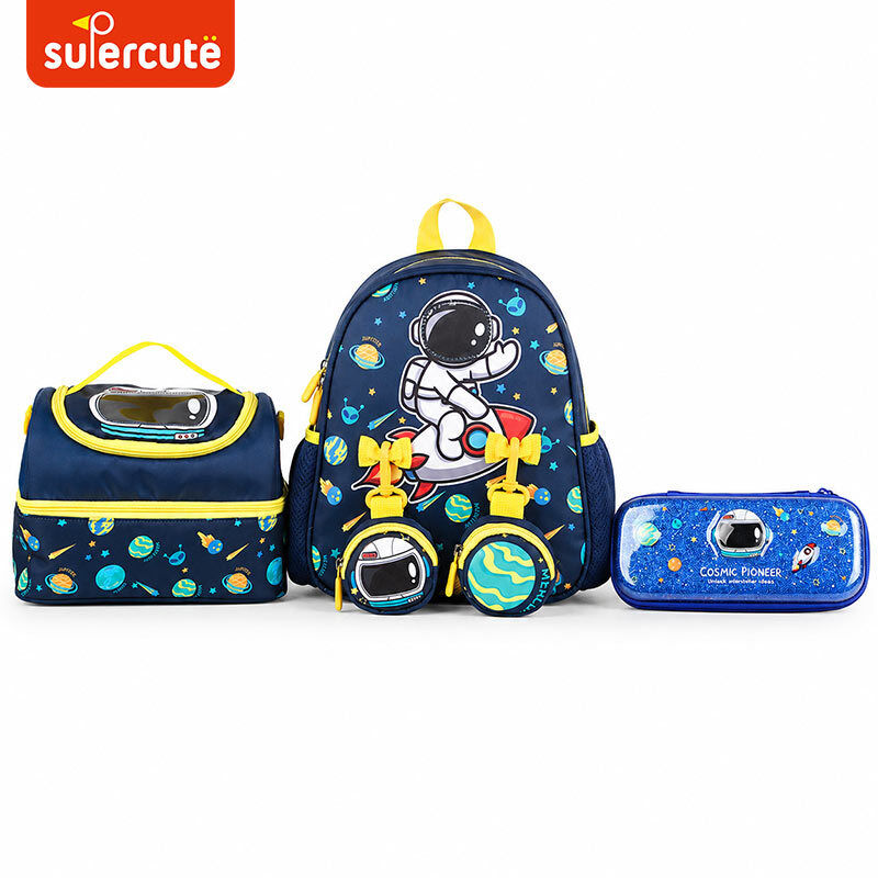 Supercute Wholesale Backpacks 3 In 1 Backpack Set Lunch Bag Pencil Bag For Kids