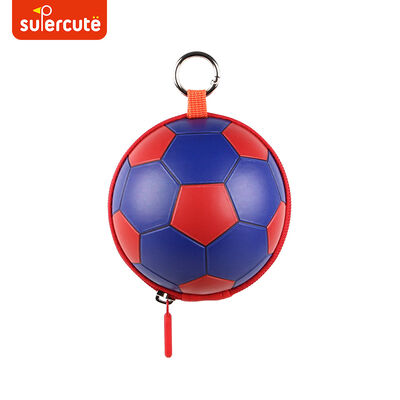 Fábrica de Fabricação de Bolsas de Moedas 3D de Futebol Personalizadas Exclusivas, Estojo Rígido para Moedas